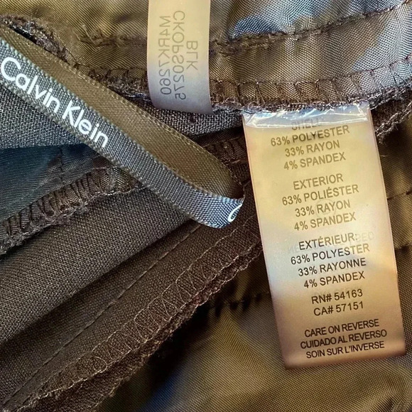 Calvin Klein, Tailored Straight-Leg Pants, Size 16, Black - Picture 4 of 9